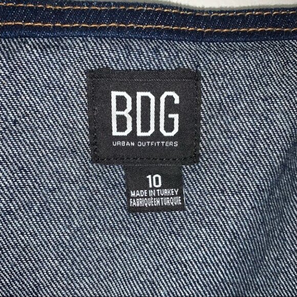 BDG Urban Outfitters Denim Zip Up Mini Dress Tank Blue Denim Size 10 US - Picture 6 of 10